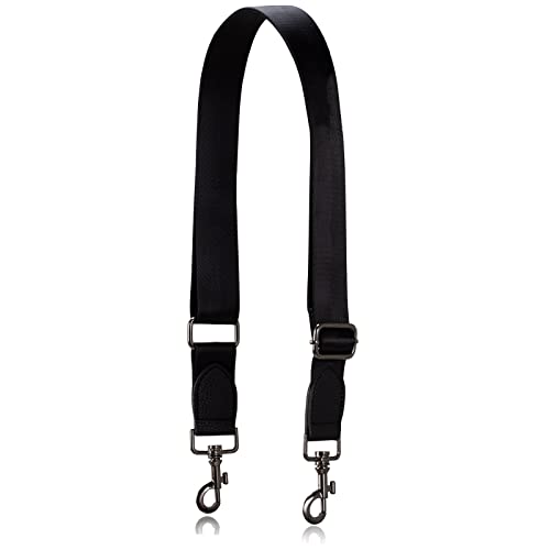 Allzedream Taschengurt Crossbody Bag Damen Breiter Gurt Zum Wechseln Einstellbar Umhängetasche (Schwarz Leder) von A ALLZEDREAM