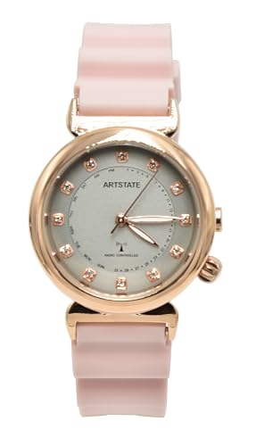 Ａ Ａｒｔｓｔａｔｅ [Artstate AS3224B] Damenuhr Funkuhr Business Beliebte Modemarke Wasserdicht Geschenk Funkuhr TPU-Armband CZ-Stein von ARTSTATE