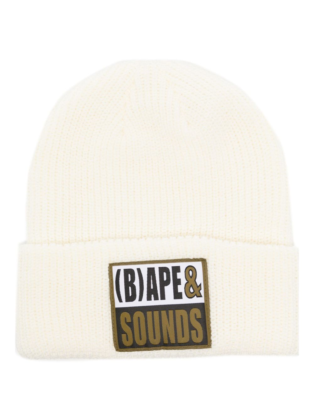 A BATHING APE® Bape Sounds Beanie mit Logo-Patch - Nude von A BATHING APE®