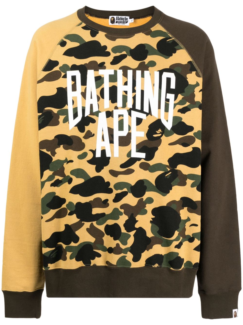 A BATHING APE® Camo Crazy Sweatshirt aus Baumwolle - Gelb von A BATHING APE®