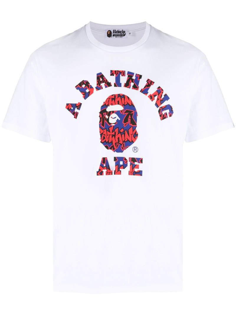 A BATHING APE® T-Shirt mit Logo-Print - Weiß von A BATHING APE®