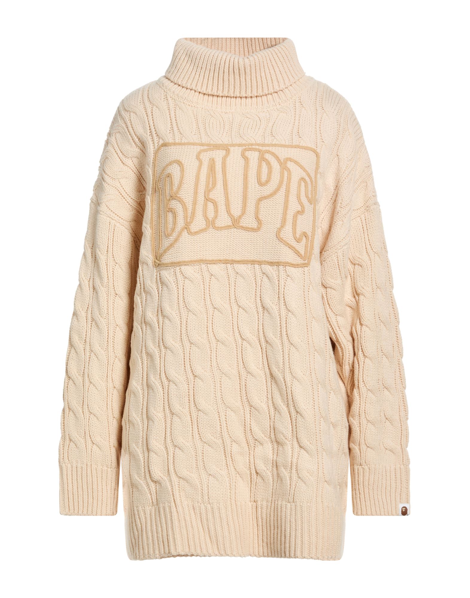 A BATHING APE Rollkragenpullover Damen Beige von A BATHING APE