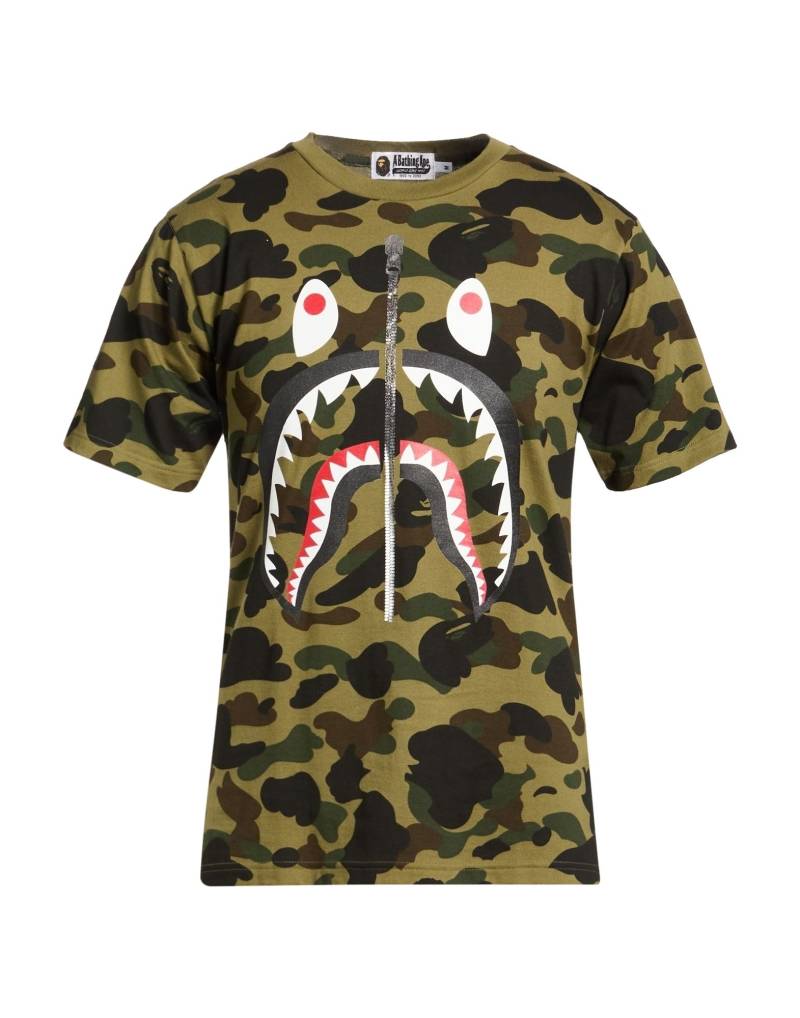 A BATHING APE T-shirts Herren Militärgrün von A BATHING APE
