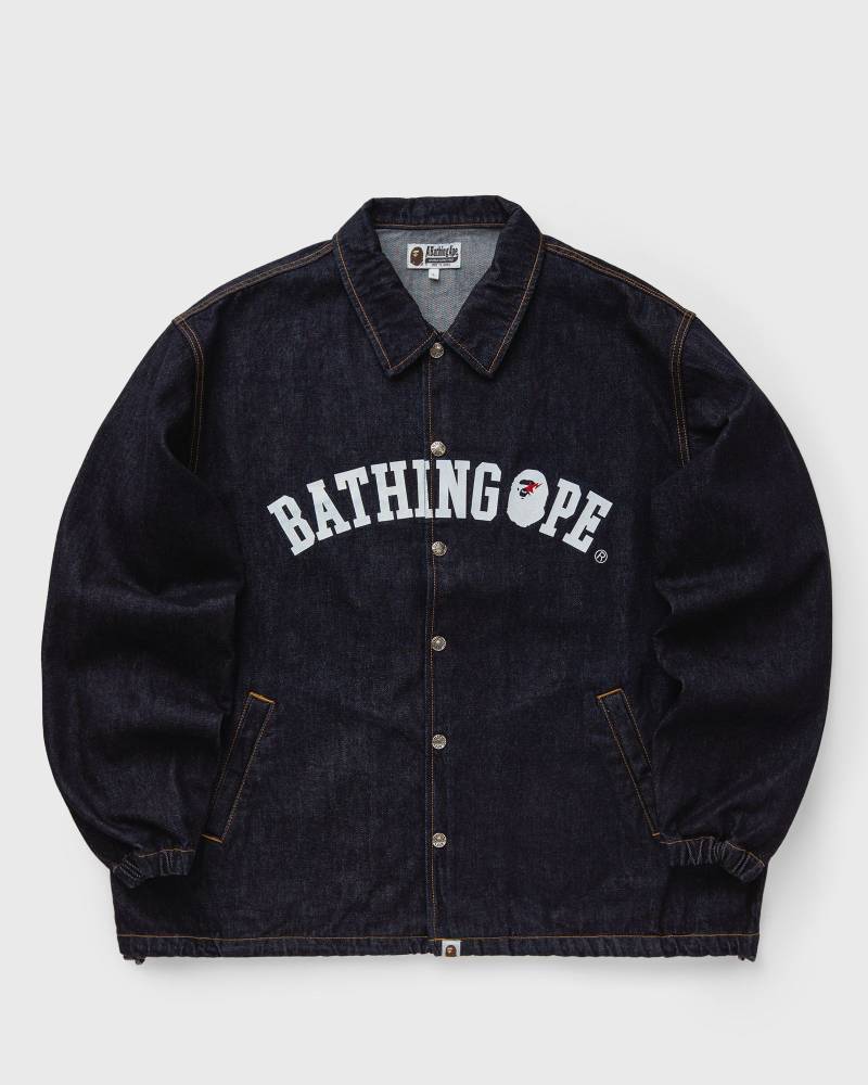 A Bathing Ape BATHING APE RELAXED FIT DENIM COACH JACKET men Denim Jackets|Overshirts blue in Größe:M von A Bathing Ape