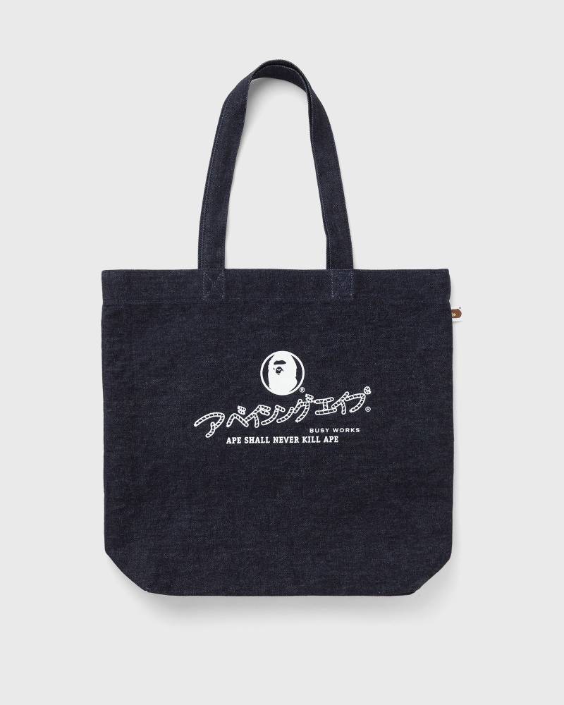 A Bathing Ape DENIM TOTE BAG men Tote & Shopping Bags blue in Größe:ONE SIZE von A Bathing Ape