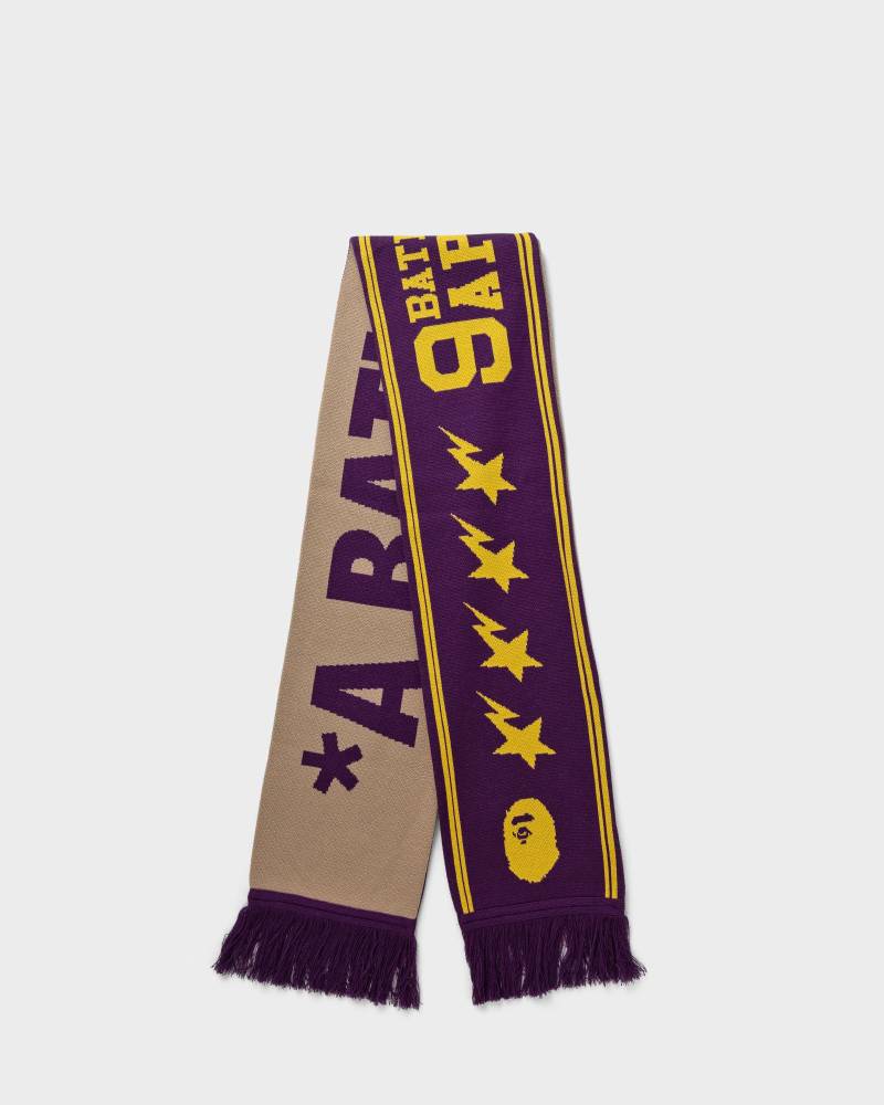 A Bathing Ape JACQUARD BAPE LOGO LONG SCARF men Scarves purple in Größe:ONE SIZE von A Bathing Ape