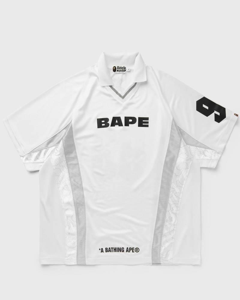 A Bathing Ape MULTI LOGO RELAXED FIT SOCCER JERSEY men Jerseys white in Größe:XL von A Bathing Ape
