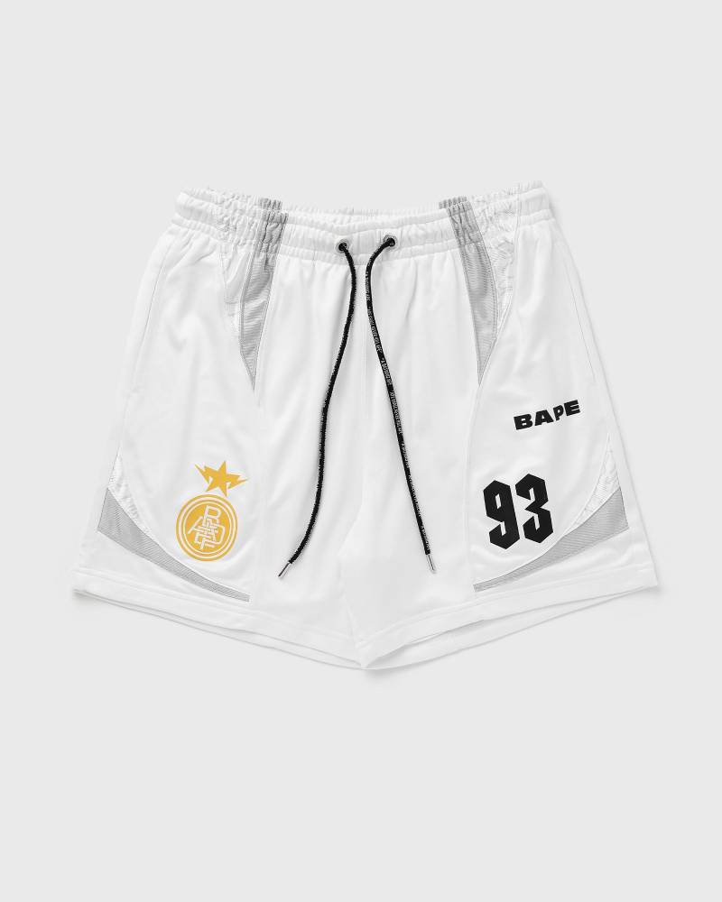 A Bathing Ape MULTI LOGO RELAXED FIT SOCCER SHORTS men Sport & Team Shorts white in Größe:S von A Bathing Ape