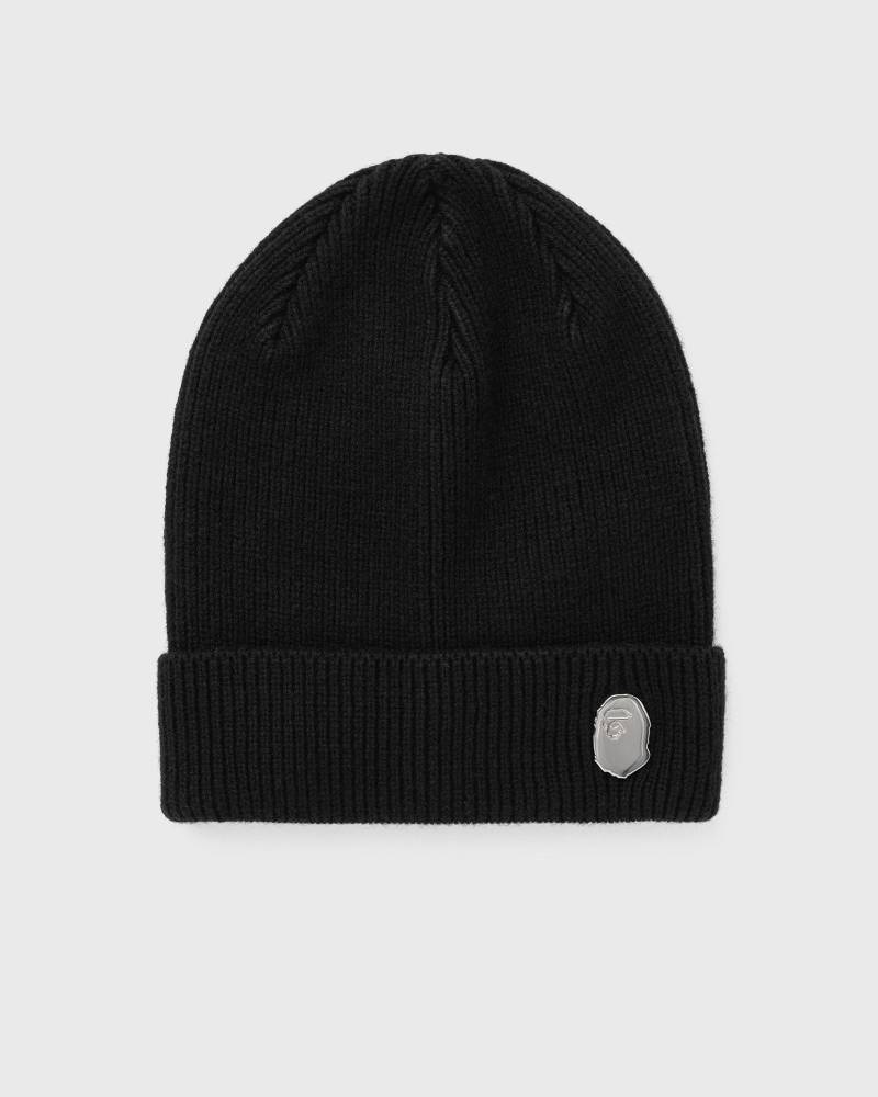 A Bathing Ape ONE POINT KNIT CAP men Beanies black in Größe:ONE SIZE von A Bathing Ape
