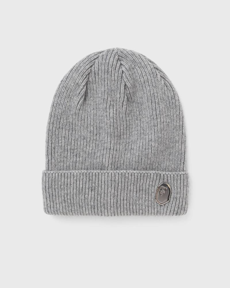 A Bathing Ape ONE POINT KNIT CAP men Beanies grey in Größe:ONE SIZE von A Bathing Ape
