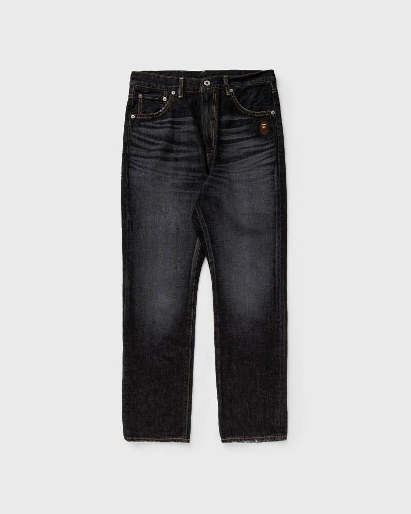 A Bathing Ape ONE POINT REGULAR FIT 13 OZ DENIM PANTS men Jeans black in Größe:XL von A Bathing Ape