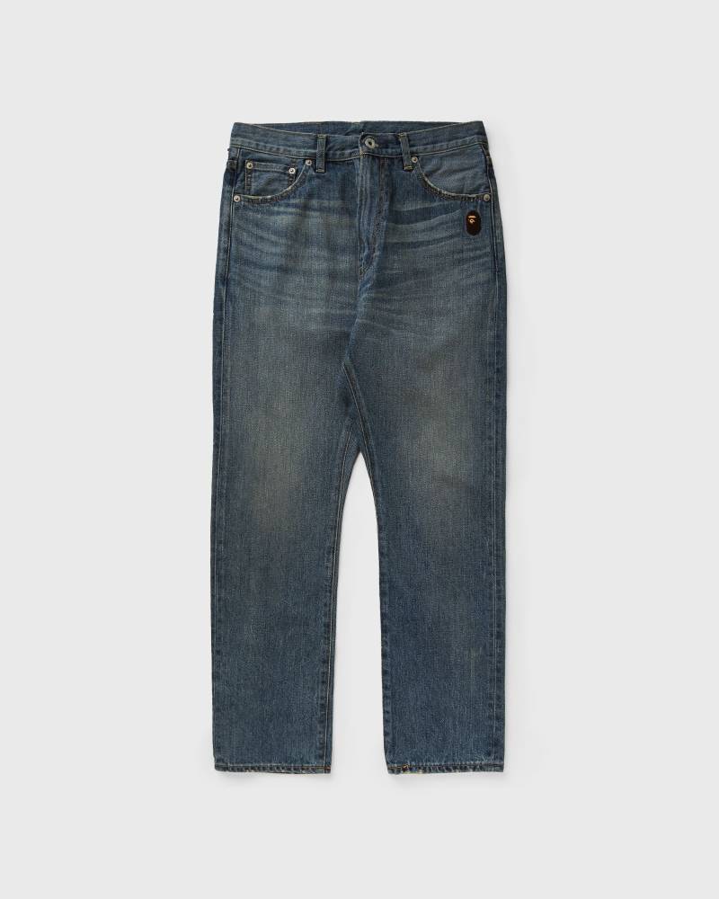 A Bathing Ape ONE POINT REGULAR FIT 13 OZ DENIM PANTS men Jeans blue in Größe:L von A Bathing Ape