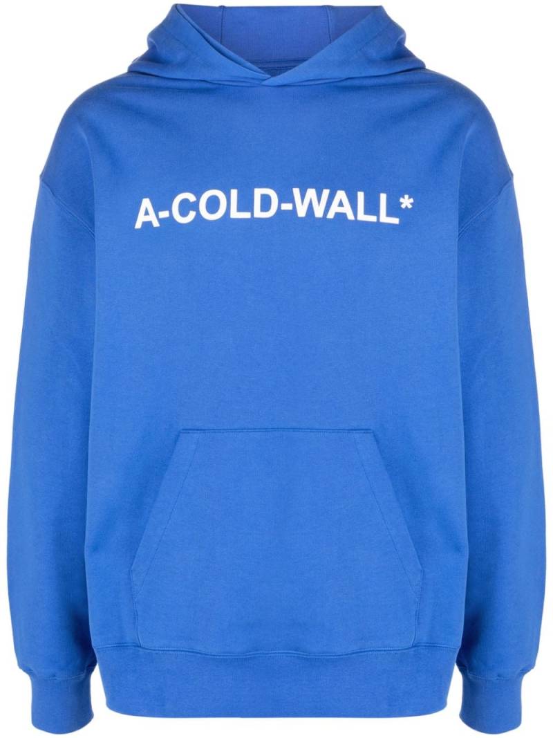 A-COLD-WALL* Hoodie mit Essentials-Logo - Blau von A-COLD-WALL*