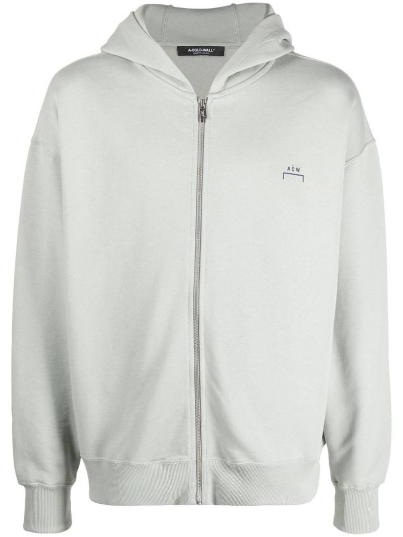 A-COLD-WALL* Kapuzenjacke mit Logo-Print - Grau von A-COLD-WALL*