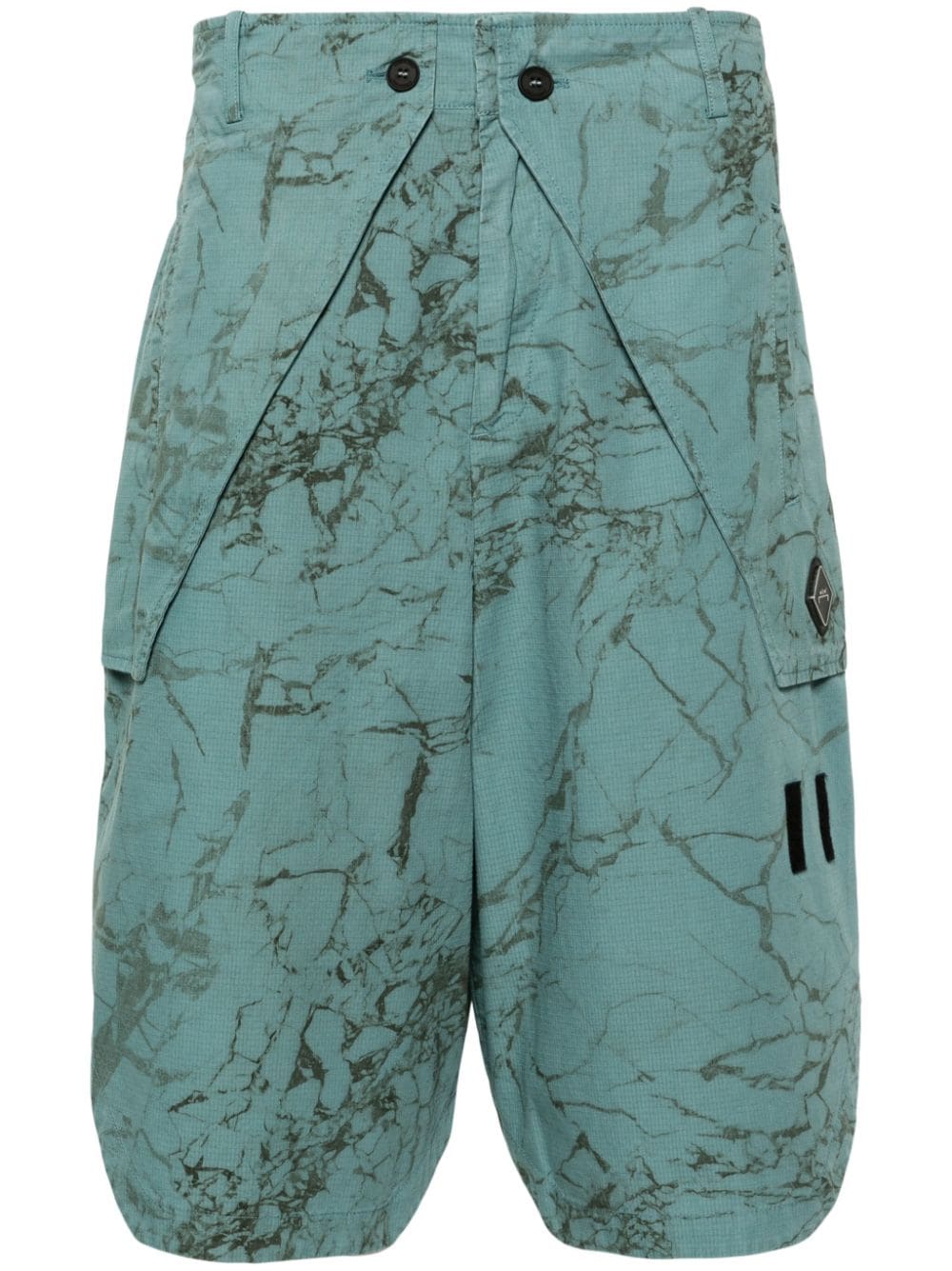 A-COLD-WALL* Overlay Cargo-Shorts mit abstraktem Print - Grün von A-COLD-WALL*