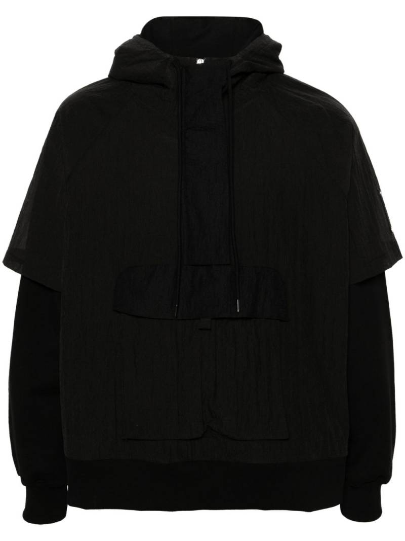 A-COLD-WALL* Overlay Hoodie mit Knitteroptik - Schwarz von A-COLD-WALL*