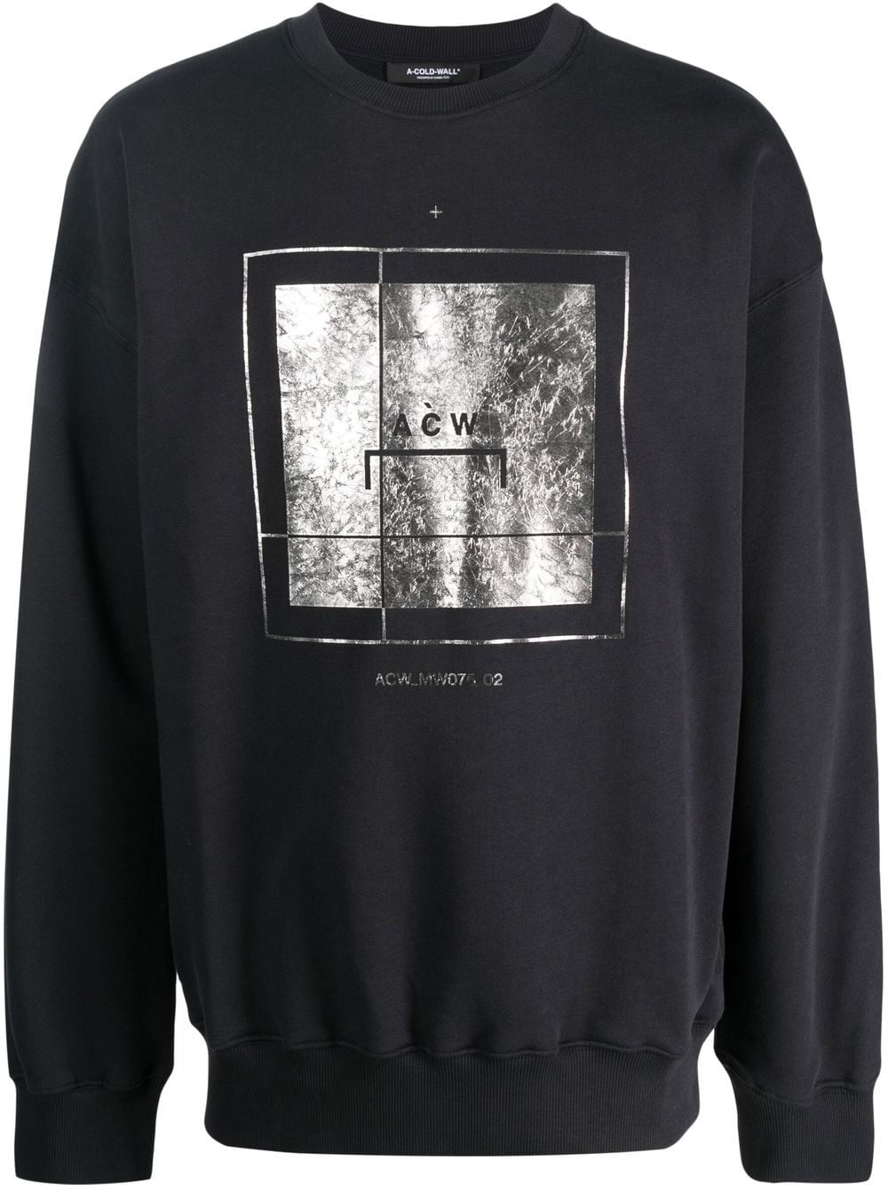 A-COLD-WALL* Sweatshirt mit Metallic-Print - Schwarz von A-COLD-WALL*