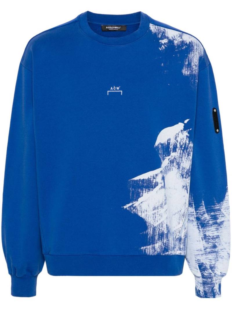 A-COLD-WALL* Sweatshirt mit Pinselstrich-Print - Blau von A-COLD-WALL*