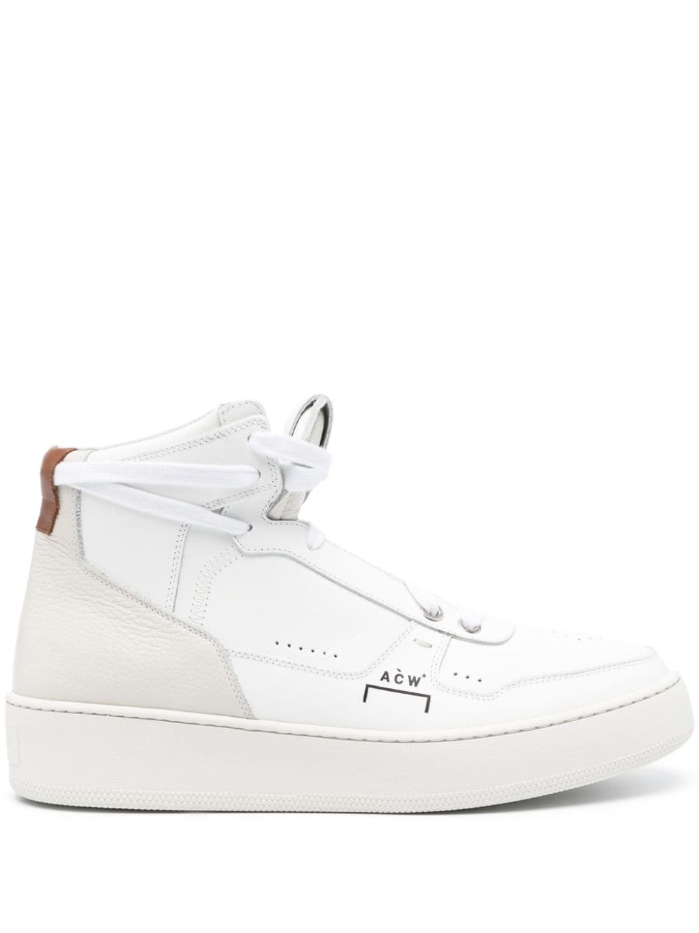 A-COLD-WALL* High-Top-Sneakers mit Logo-Print - Weiß von A-COLD-WALL*