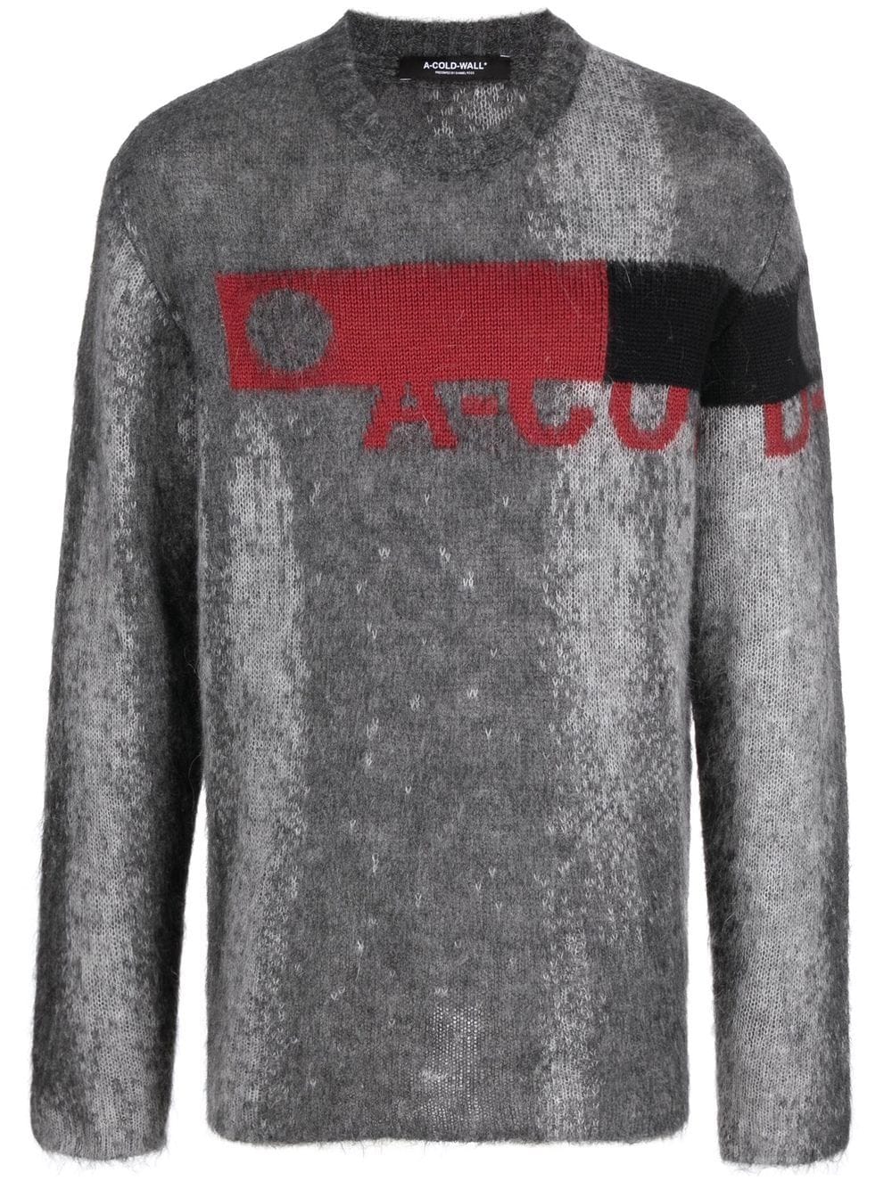 A-COLD-WALL* Jacquard-Pullover mit Logo - Grau von A-COLD-WALL*