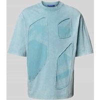 A-COLD-WALL T-Shirt mit geripptem Rundhalsausschnitt in Jeansblau, Größe M von A-COLD-WALL