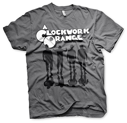 A Clockwork Orange Offizielles Lizenzprodukt Shadows Herren-T-Shirt (Dunkelgrau), Medium von A Clockwork Orange