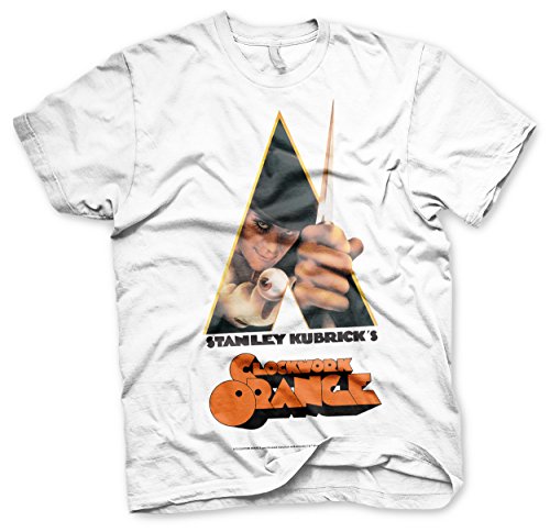 Offizielles Clockwork Orange Poster T-Shirt Gr. L, weiß von Clockwork Orange