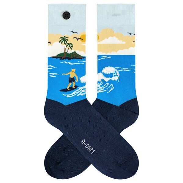 A-Dam Bunte Socken Blue Surf von A-Dam
