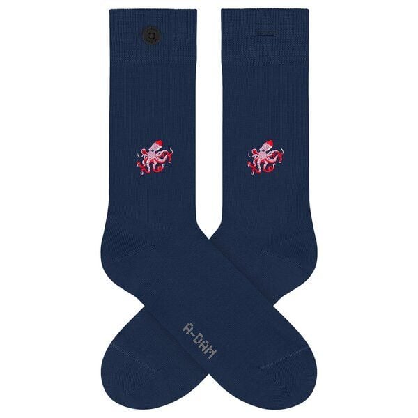 A-Dam Dunkelblaue Socken Octopus von A-Dam