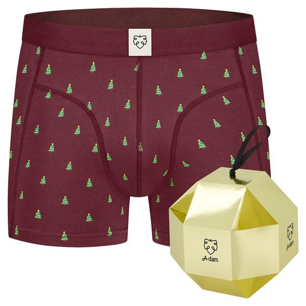 A-Dam Dunkelrote Boxer-Briefs X-mas Trees von A-Dam