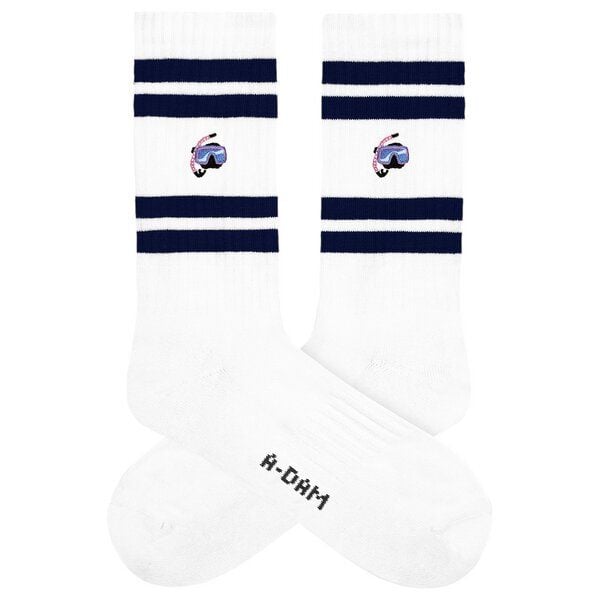 A-Dam Weiße Sport-Socken Crew Snorkel von A-Dam