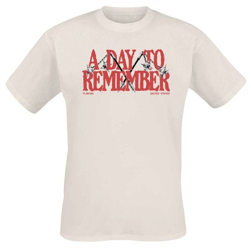 A Day To Remember T-Shirt - To The Death - S bis 3XL - für Männer - Größe L - weiß  - Lizenziertes Merchandise! von A Day To Remember