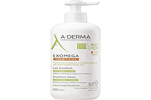 A-DERMA EXOMEGA CONTROL Milch Emollient 400 ml,Weiß von A-Derma