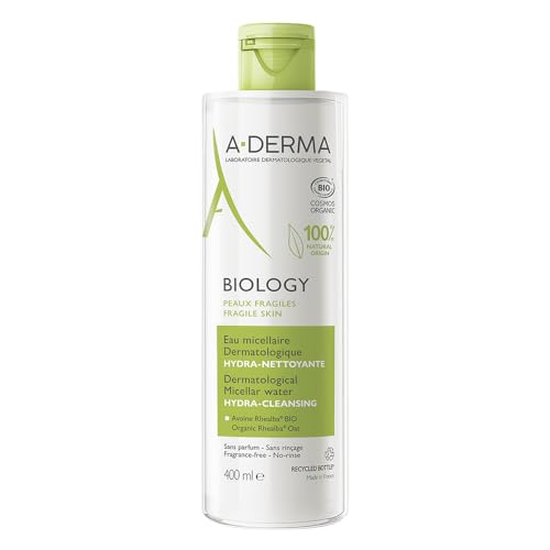 A-DERMA BIOLOGY Feuchtigkeitsspendendes Dermatologisches Mizellenwasser, 400 ml Lotion von A-Derma