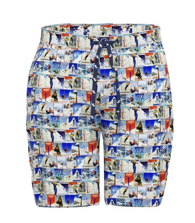A Fish named Fred Pyjamashorts Herren Pyjamashorts mit Ski Symbolen (1-tlg) Modisches Design Baumwolle von A Fish named Fred