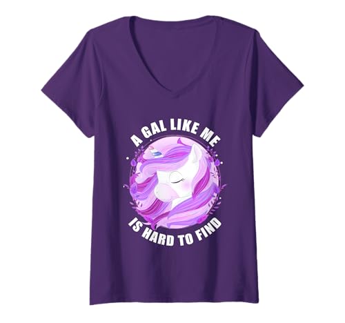 Damen A Gal Like Me is Hard to Find – Women Kids Unicorn Mother's T-Shirt mit V-Ausschnitt Damen A Gal Like Me is Hard to Find – Women Kids Unicorn Mother's T-Shirt mit V-Ausschnitt von A Girl Like Me is Hard to Find – Women Unicorn