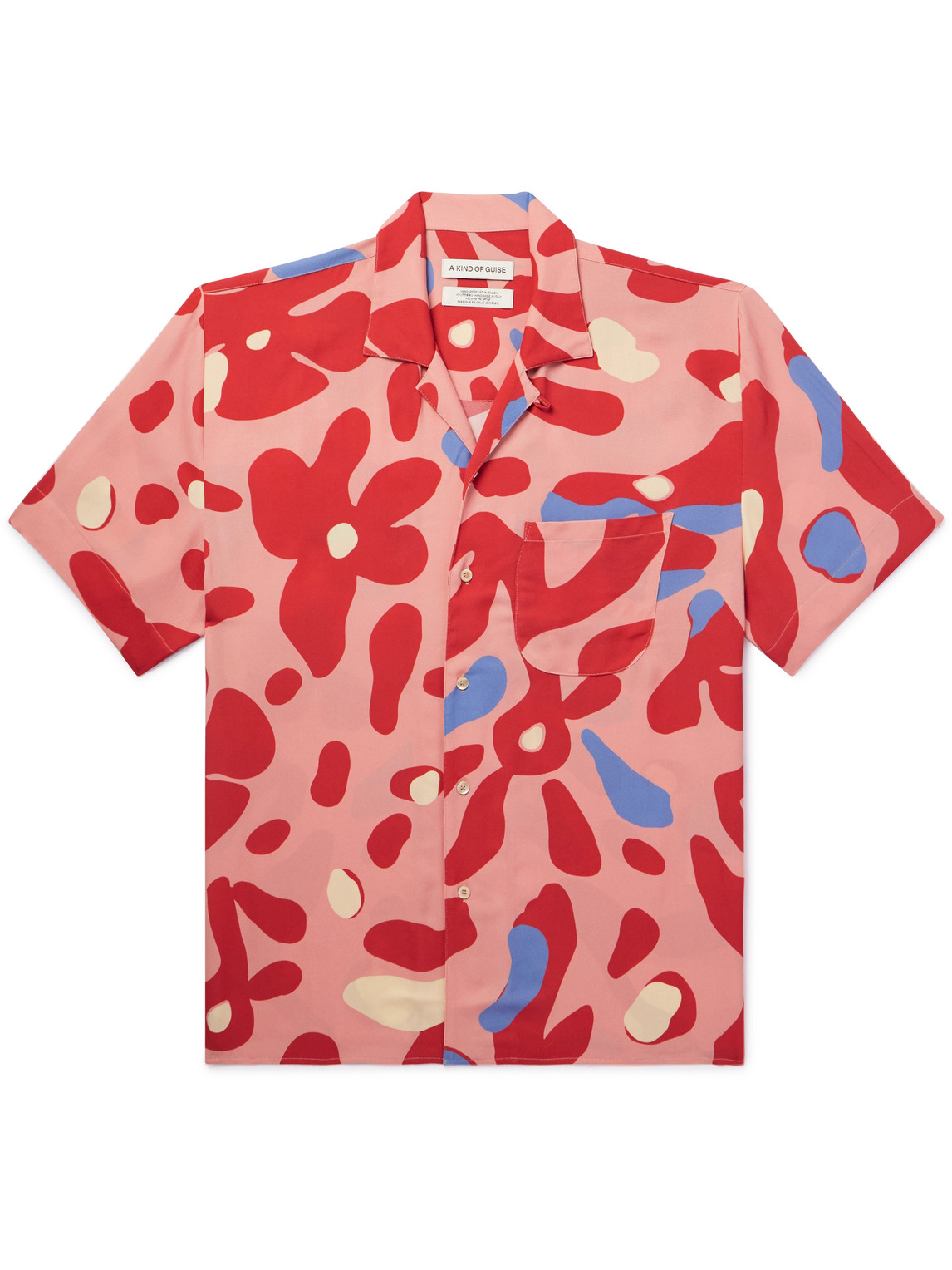 A Kind Of Guise - Gioia Camp-Collar Printed Crepe de Chine Shirt - Men - Red - S von A Kind Of Guise