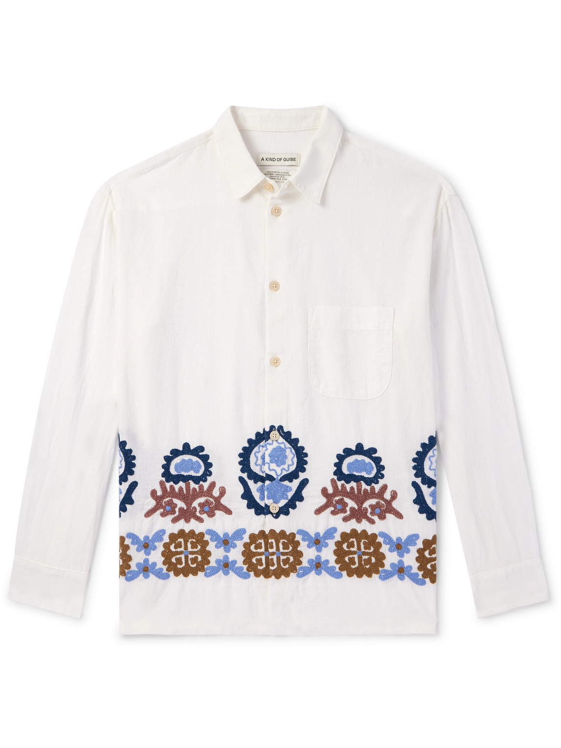 A Kind Of Guise - Gusto Embroidered Cotton Shirt - Men - White - M von A Kind Of Guise