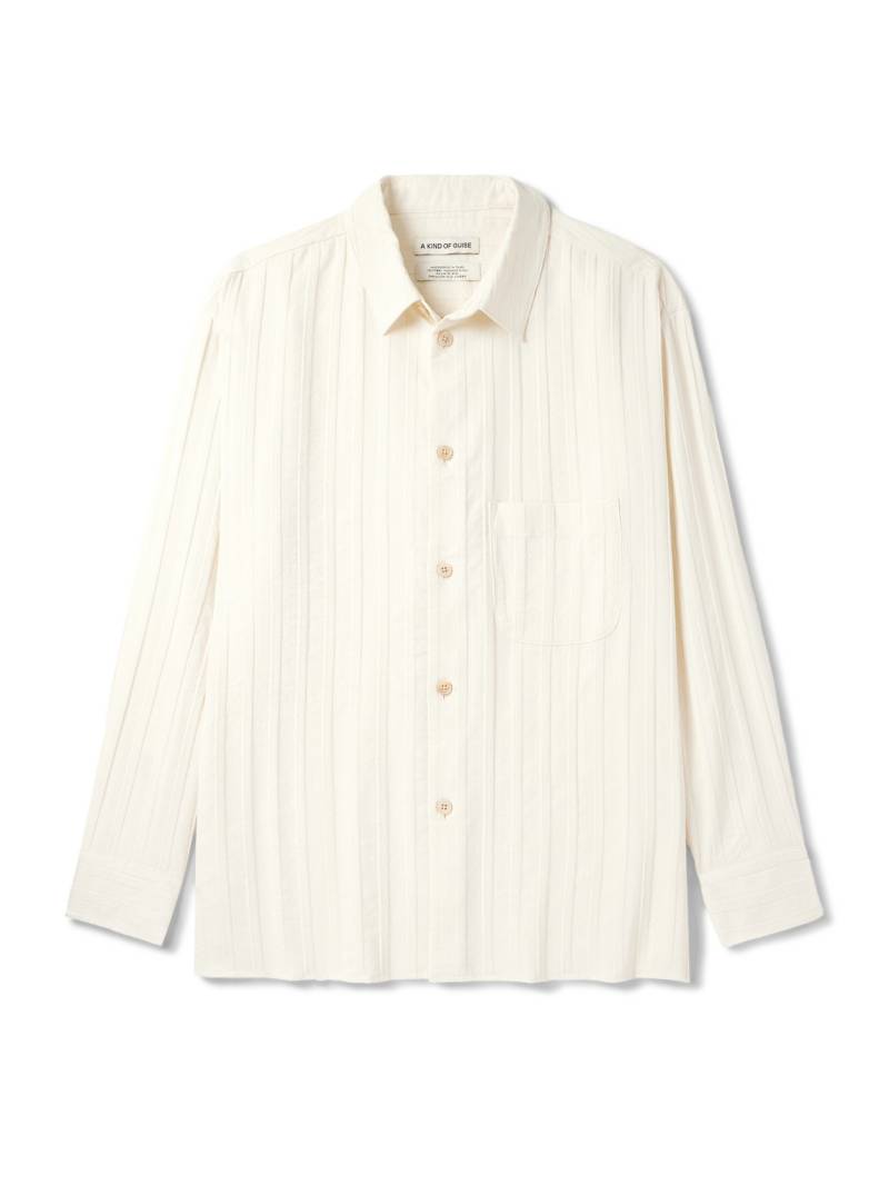 A Kind Of Guise - Gusto Striped Woven Shirt - Men - Neutrals - XXL von A Kind Of Guise