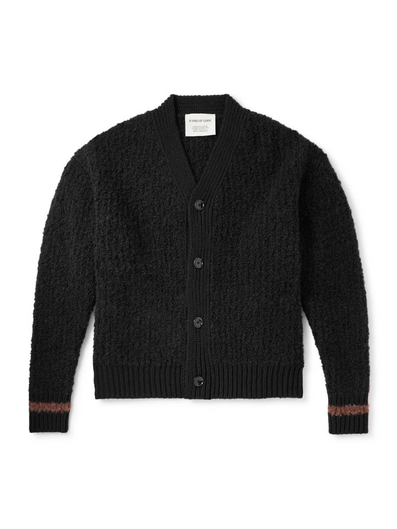 A Kind Of Guise - Ribbed-Knit Virgin Wool-Blend Cardigan - Men - Black - S von A Kind Of Guise