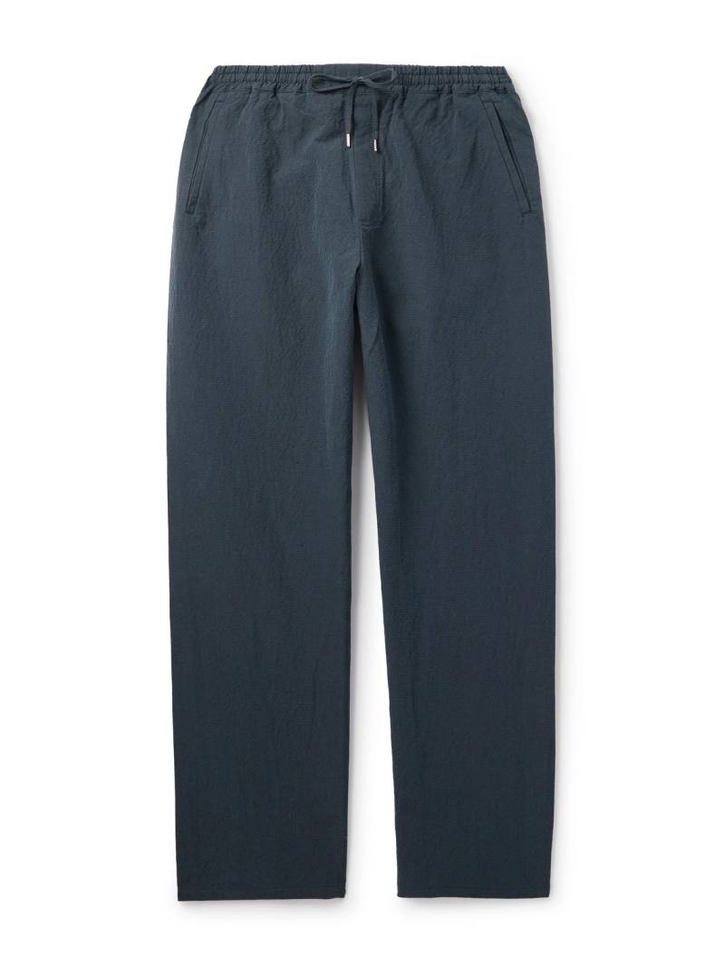 A Kind Of Guise - Samurai Straight-Leg Cotton and Linen-Blend Seersucker Drawstring Suit Trousers - Men - Blue - IT 52 von A Kind Of Guise