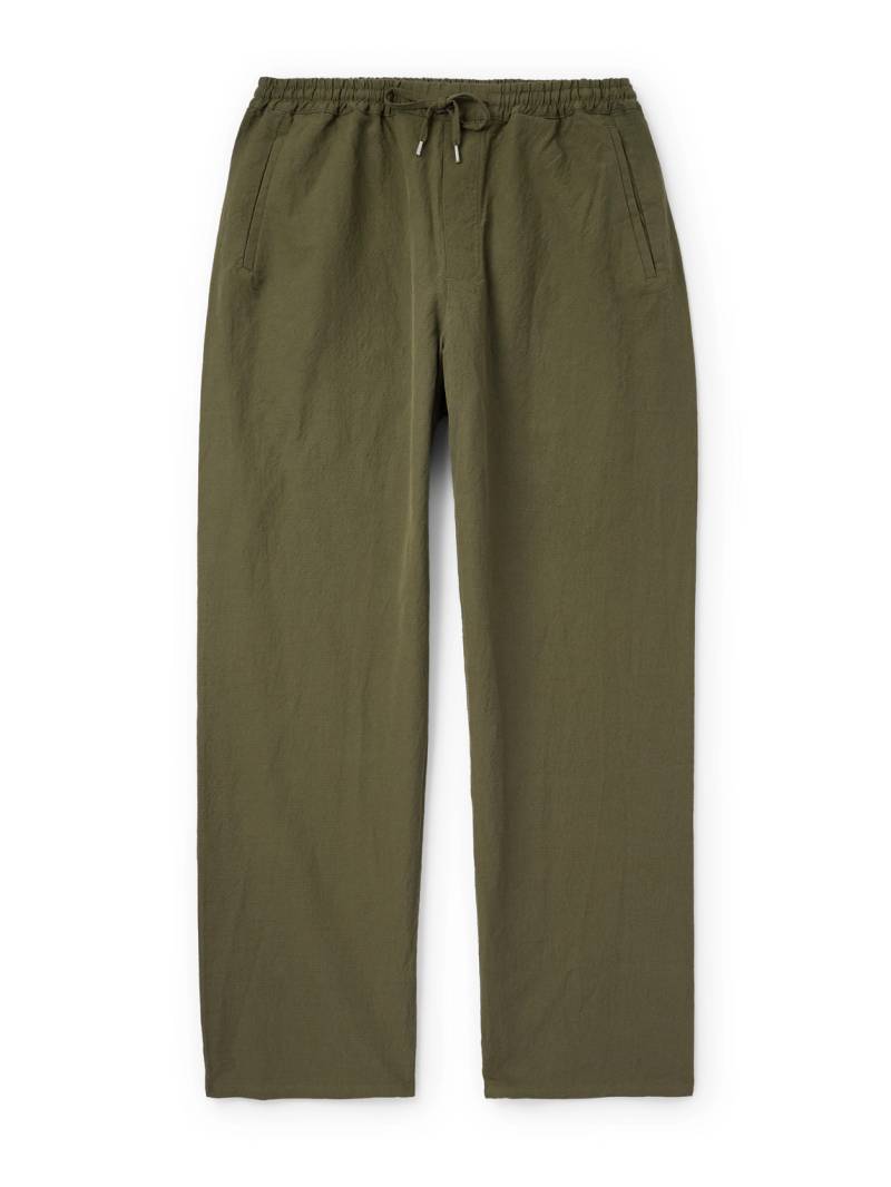 A Kind Of Guise - Samurai Wide-Leg Cotton and Linen-Blend Seersucker Drawstring Suit Trousers - Men - Green - IT 52 von A Kind Of Guise