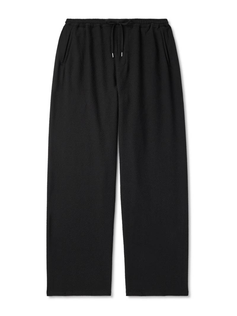 A Kind Of Guise - Samurai Wide-Leg Seersucker Drawstring Suit Trousers - Men - Black - IT 48 von A Kind Of Guise