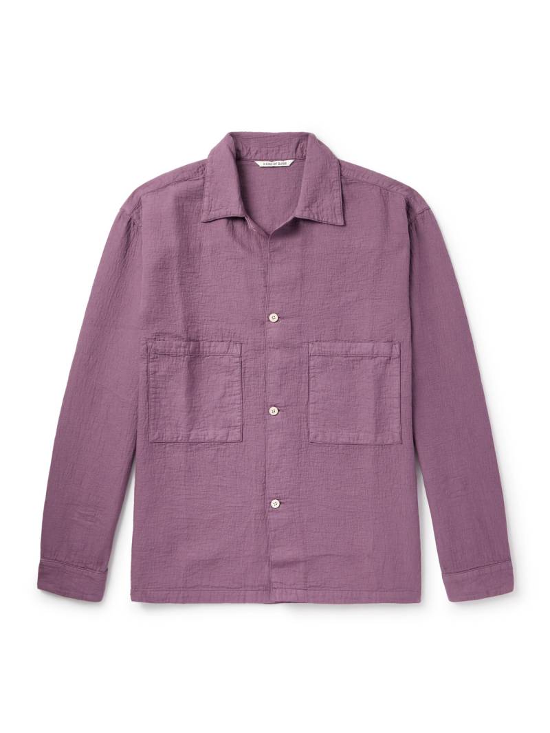 A Kind Of Guise - Sayan Garment-Dyed Crinkled Cotton Overshirt - Men - Purple - M von A Kind Of Guise