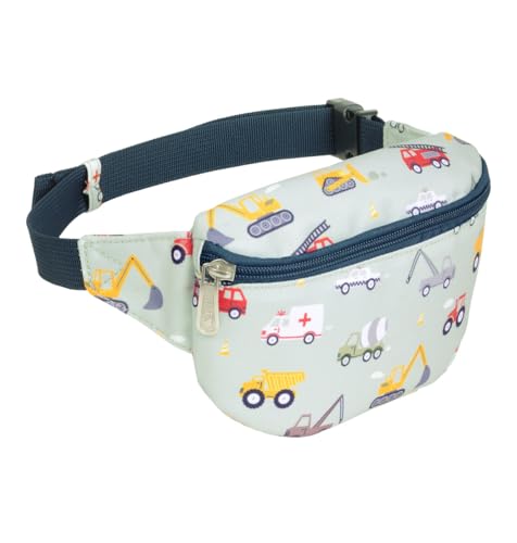 A Little Lovely Company Kinder Bauchtasche Fahrzeuge Hellblau von A LITTLE LOVELY COMPANY