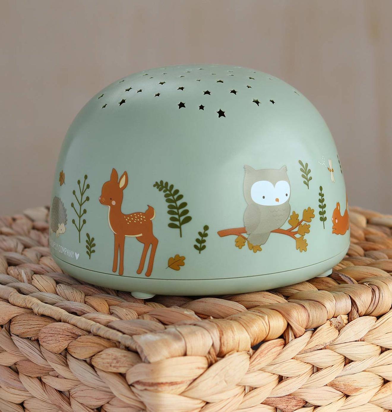 Nachtlicht mit Sternenprojektor WALDFREUNDE für Kinder A Little Lovely Company von A Little Lovely Company