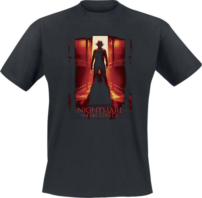A Nightmare on Elm Street He Knows Where You Sleep T-Shirt schwarz in S von A Nightmare on Elm Street