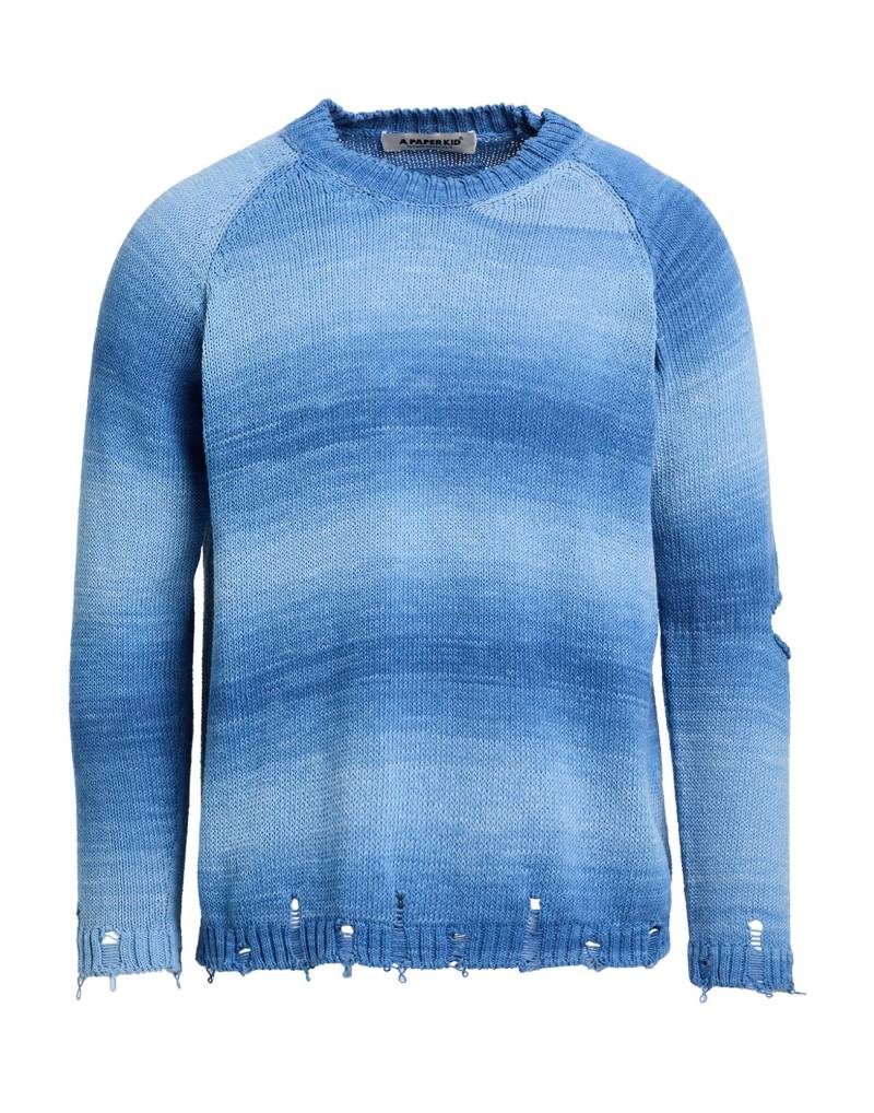 A PAPER KID Pullover Herren Azurblau von A PAPER KID