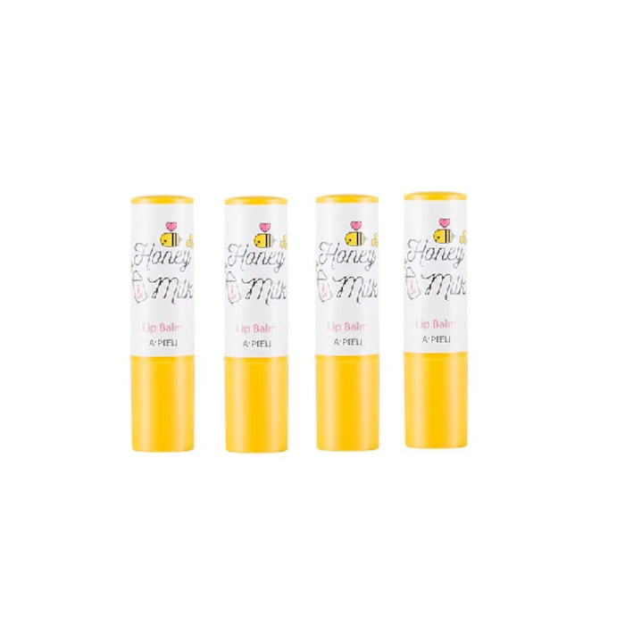 A'PIEU Honey & Milk Lip Balm - 3.3g (4ea) Set von A'PIEU