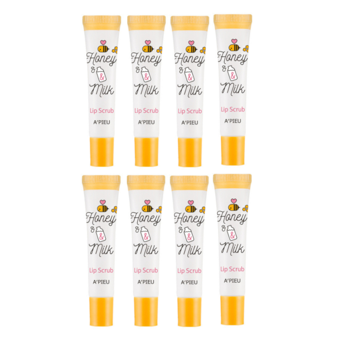 A'PIEU Honey & Milk Lip Scrub - 8ml (8ea) Set von A'PIEU